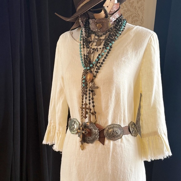 Rustic Linen Dress - Handmade - Picture 2 of 6